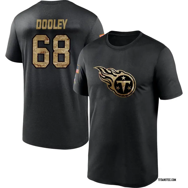 Men's Tennessee Titans ＃68 Brian Dooley Black 2020 Salute To Service Performance T-Shirt