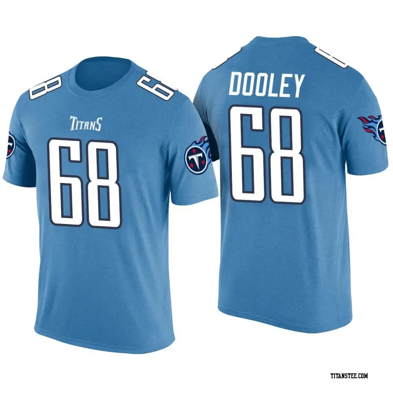 Men's Tennessee Titans ＃68 Brian Dooley Blue Color Rush T-Shirt