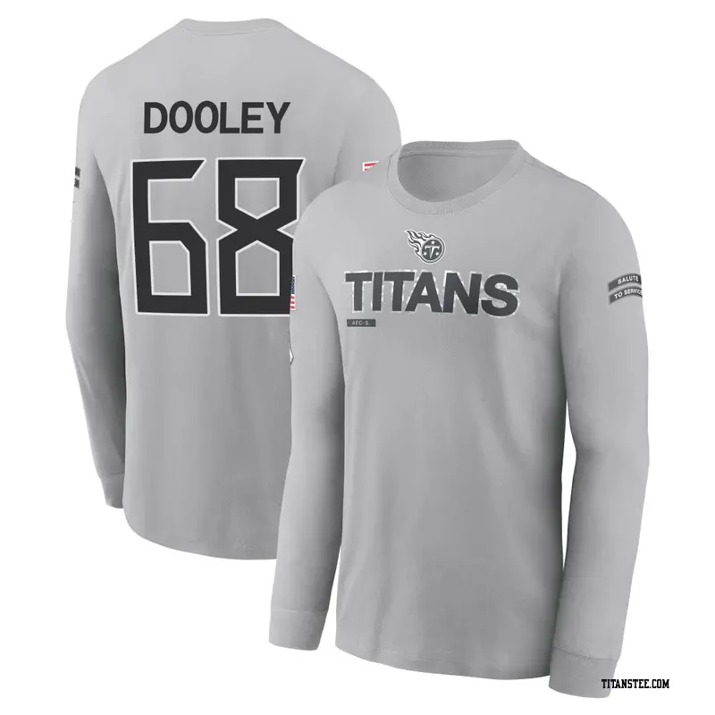 Men's Tennessee Titans ＃68 Brian Dooley Gray 2024 Salute to Service Long Sleeve T-Shirt