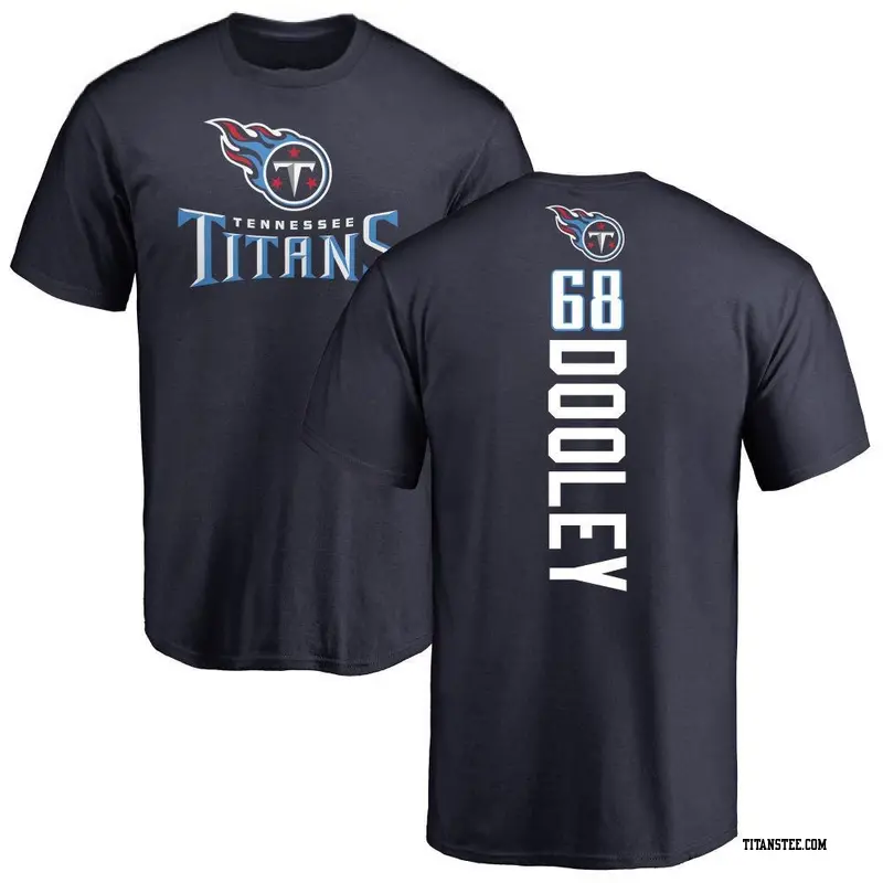 Men's Tennessee Titans ＃68 Brian Dooley Navy Backer T-Shirt