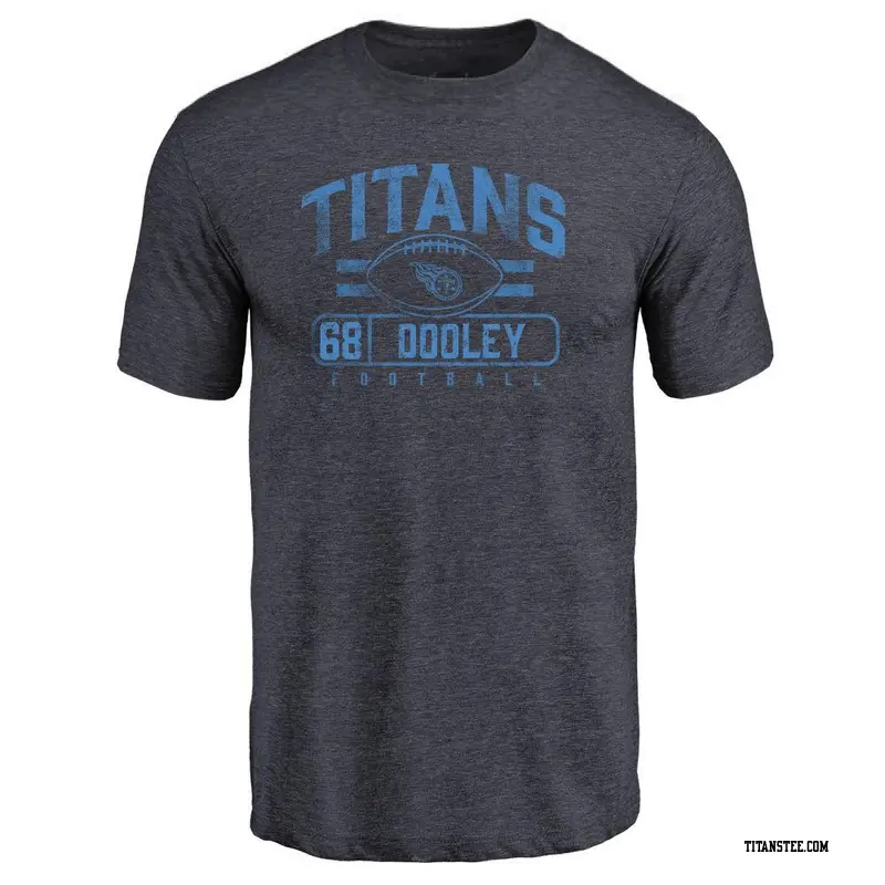 Men's Tennessee Titans ＃68 Brian Dooley Navy Flanker T-Shirt