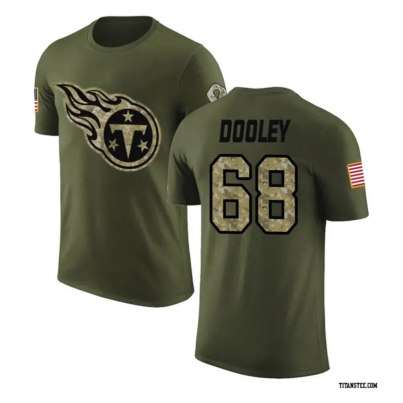 Men's Tennessee Titans ＃68 Brian Dooley Olive Salute to Service T-Shirt