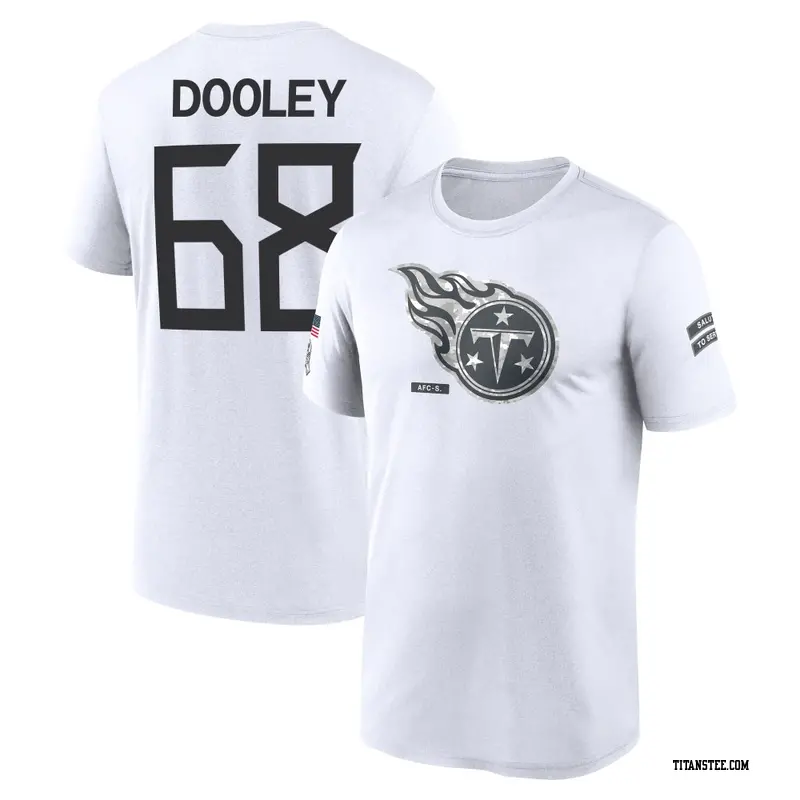 Men's Tennessee Titans ＃68 Brian Dooley White 2024 Salute to Service Performance T-Shirt