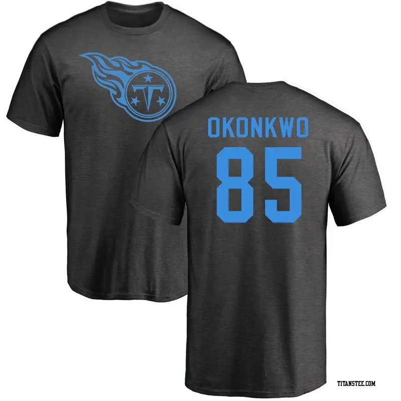 Men's Tennessee Titans ＃85 Chig Okonkwo Ash One Color T-Shirt