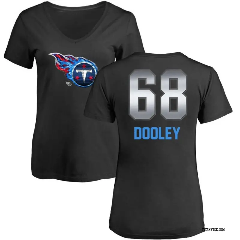 Women's Tennessee Titans ＃68 Brian Dooley Black Midnight Mascot T-Shirt