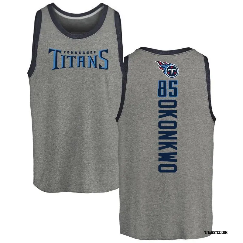 Youth Tennessee Titans ＃85 Chig Okonkwo Ash Backer Tank Top